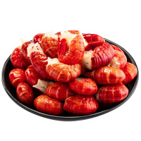 蓝蝶 麻辣小龙虾尾 冷冻大号虾尾 鲜活虾球 龙虾尾重约1000g 约100-120只/袋