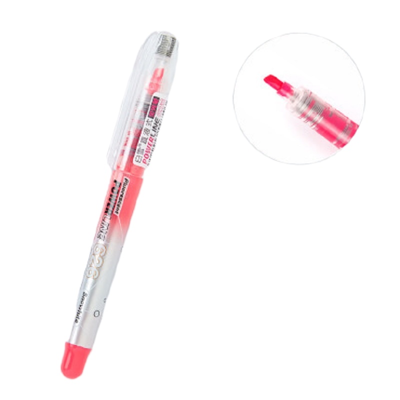 白雪626荧光笔 荧光标记笔 彩色粗划重点 直液式淡色荧光笔 12支/盒 粉色(一盒价)