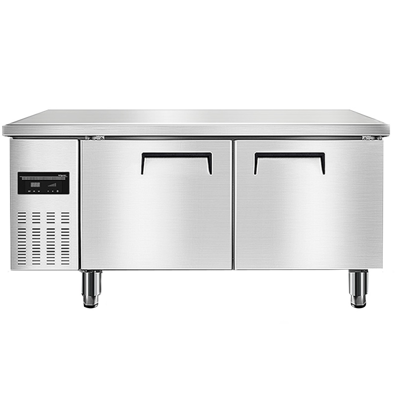 乐创 (lecon)商用保鲜冷藏工作台 奶茶店设备全套卧式冰柜厨房操作台1.5*0.8工程款双温 LC-J-GST18