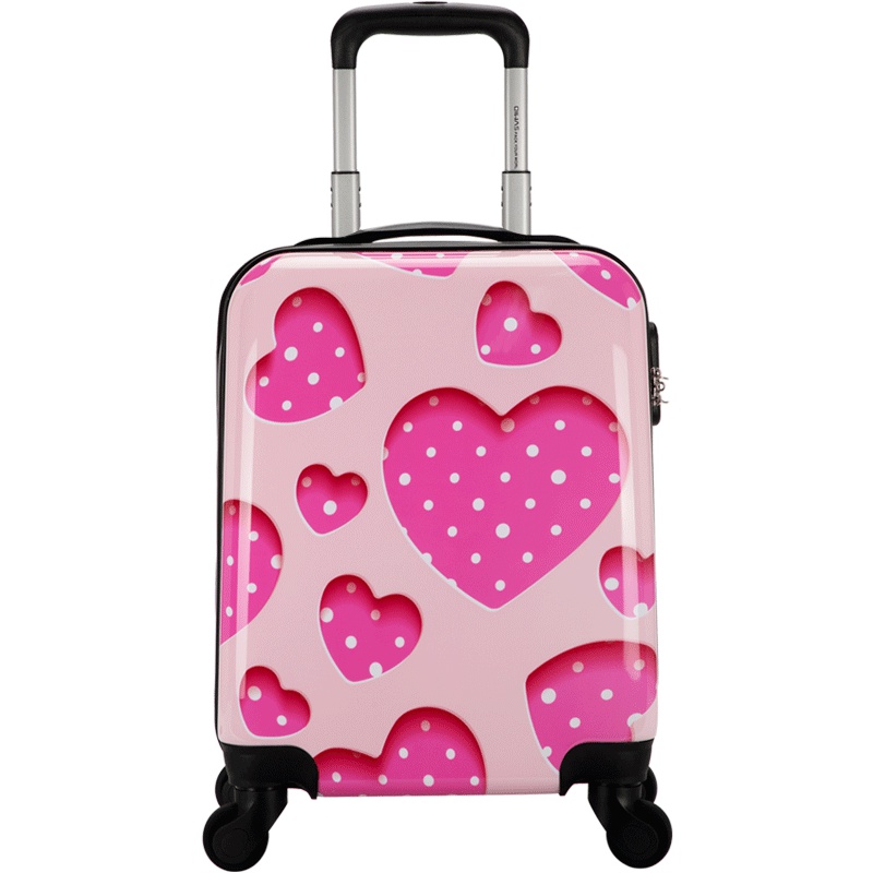 爱华仕儿童男孩迷彩拉杆箱16寸旅行箱小女亲子出行可爱行李箱可坐