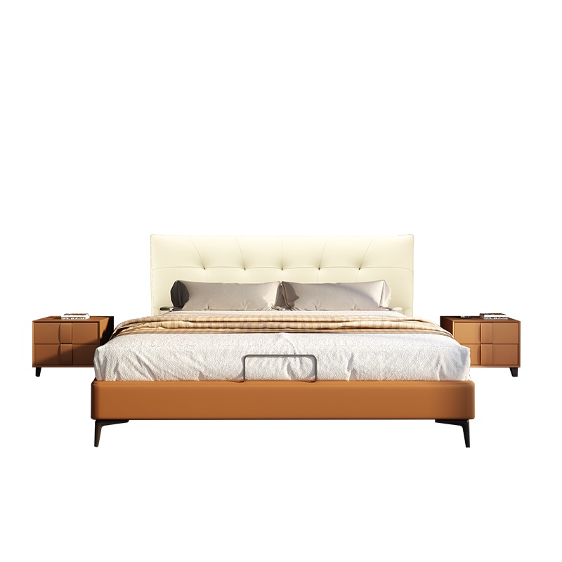 [新品]喜临门官方旗舰店正品意式现代轻奢真皮实木软床主卧床 安娜贝斯