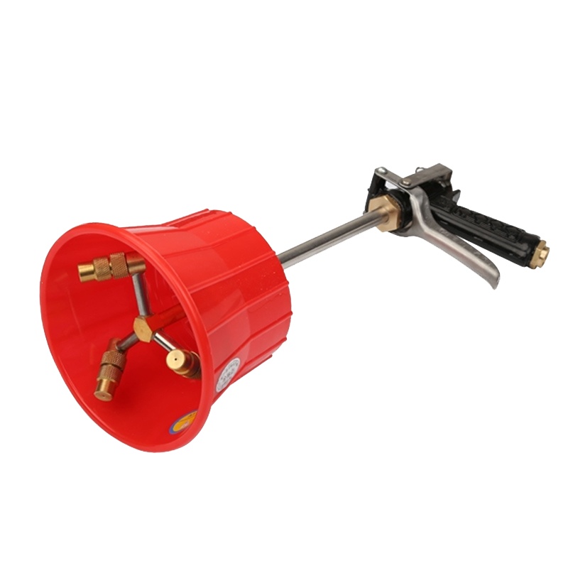 高压泵旋转喷头农用喷雾器雾化大雾化果园果树送风式远射程喷雾枪 风送式喷头加手压枪