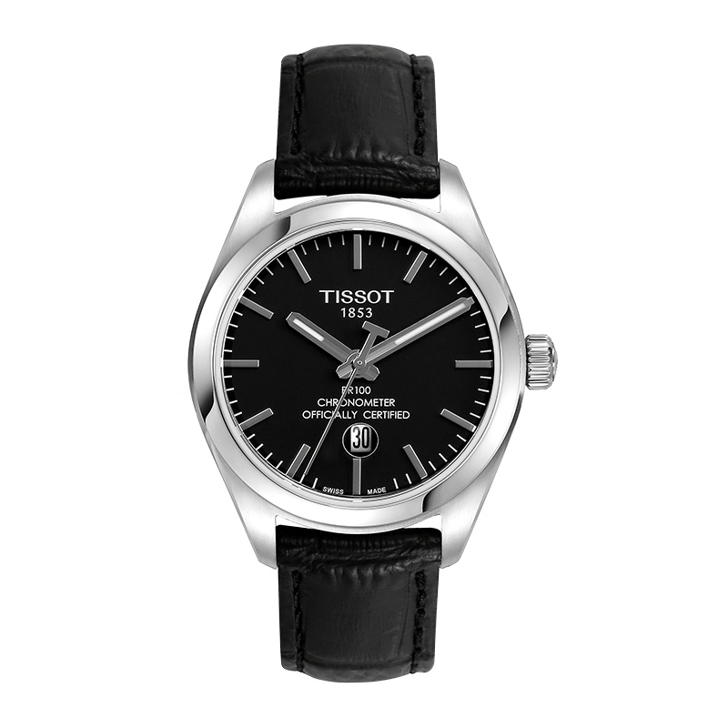 天梭(TISSOT)瑞士手表 PR100系列天文台认证女士石英表T101.251.16.051.00