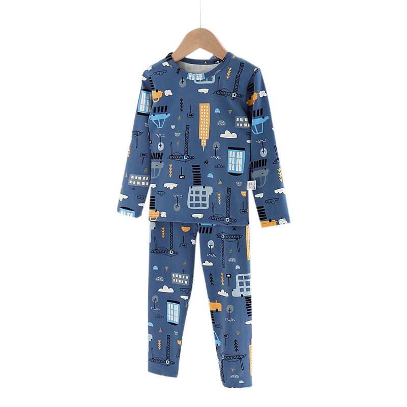 北极绒儿童保暖内衣套装宝宝秋冬季加厚男女孩居家睡衣牛奶丝彩绒100~~150cm2~13岁