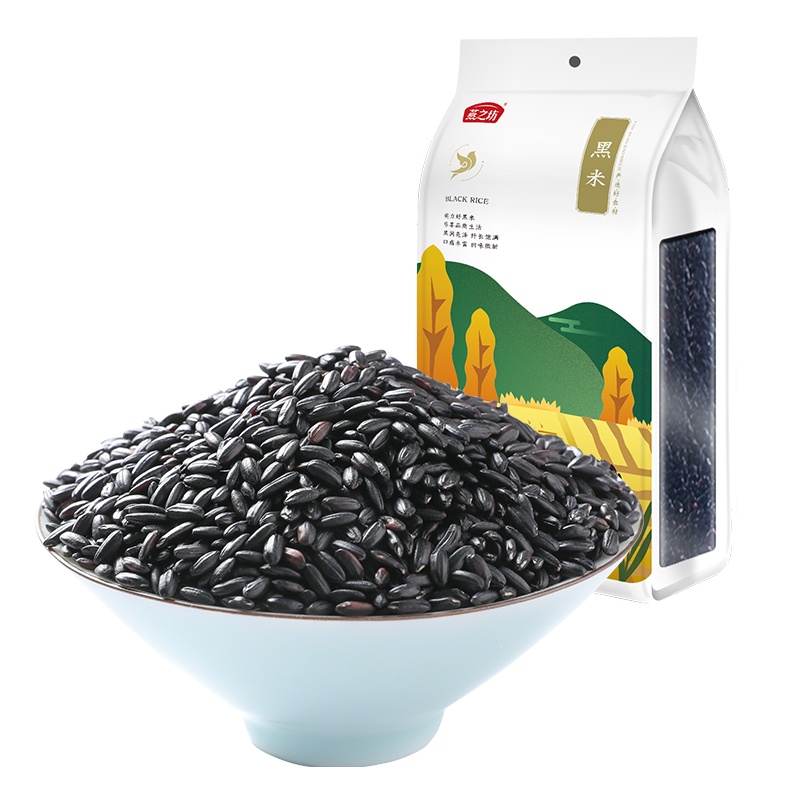 燕之坊 珍贡黑米 心意系列 五谷杂粮 1kg 量贩装(真空包装)