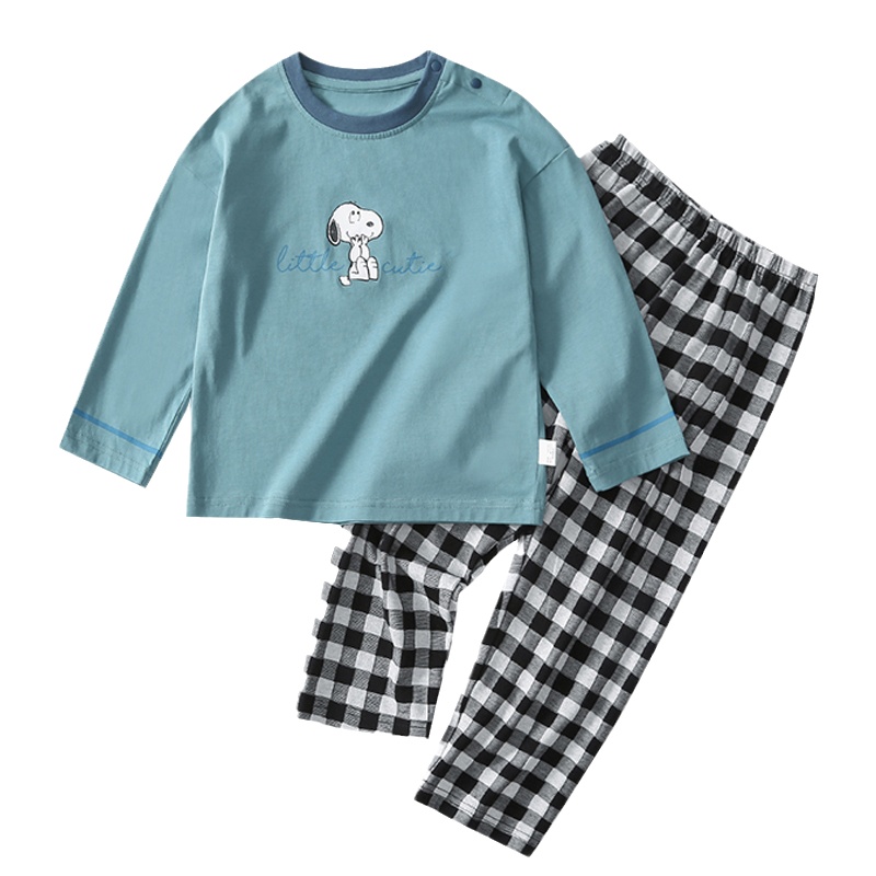史努比SNOOPY童装儿童睡衣套装男宝宝春秋新款家居服男童长袖长裤两件套