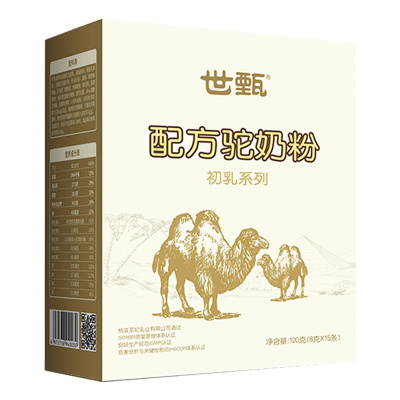 世甄初乳配方驼奶粉120g盒装新疆伊犁生产骆驼奶粉儿童中老年人驼乳粉孕妇女人奶粉