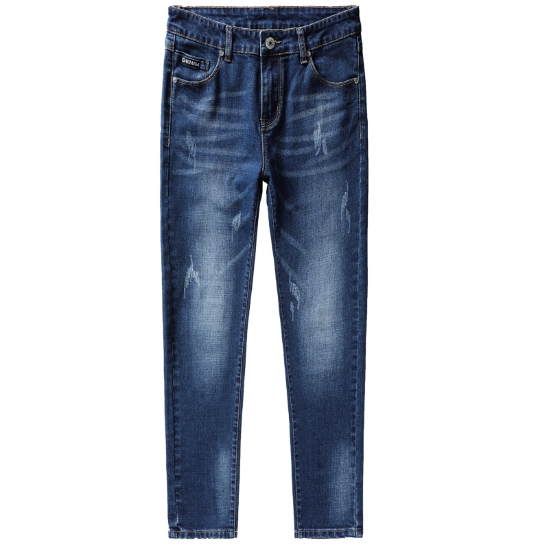 绅士空间2021春季工装牛仔裤男装韩版小脚长裤男士牛仔裤宽松哈伦束脚裤男DM.5021