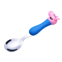 猪宝宝勺 304不锈钢儿童宝宝小猪宝宝卡通婴儿防烫刀叉勺叉子餐具礼盒套装