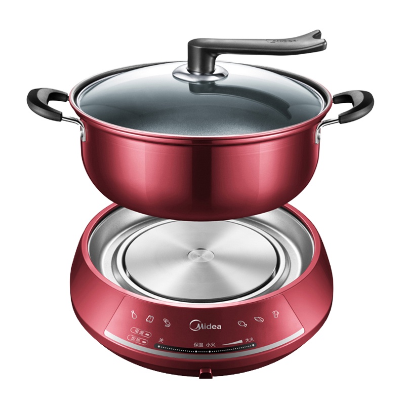 美的(Midea)多用途锅多功能分体式家用电火锅 电热锅 DHY28 4.5L大容量支持温度调煎烤