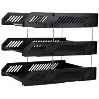 得力(deli) 9209 三层 文件盘/文件筐 (计价单位:组) 黑色