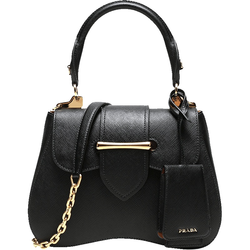 PRADA 普拉达 女士Sidonie系列牛皮手提包单肩斜挎包 1BN011 NZV