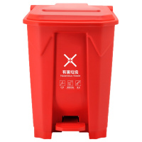 工霸(GONGBA)红色有害垃圾桶 环卫塑料垃圾桶