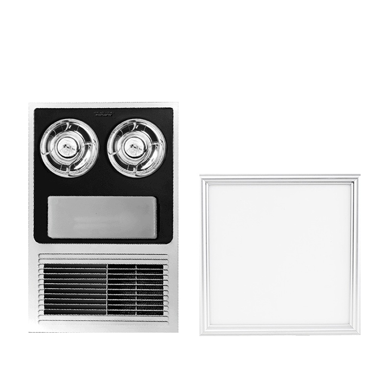 奥普(AUPU)浴霸1021AL普通集成吊顶式灯风暖型纯平嵌入式浴霸灯照明吹风排换气扇多功能四合一1021AL+方灯套餐