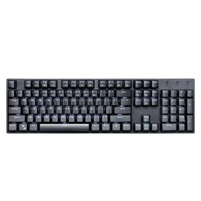 雷神(THUNDEROBOT) 机械键盘 游戏电竞键盘104键多模式背光全键无冲 [黑色K30C/B-红轴]