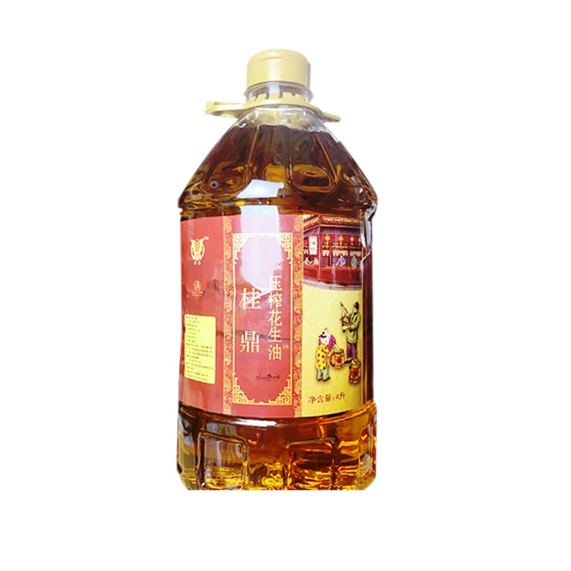 桂鼎 压榨花生油4L 食用油 物理压榨 营养香浓家用