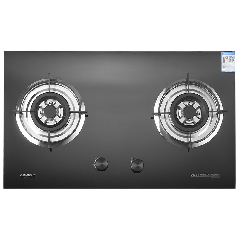 光芒防爆黑色玻璃台嵌两用大火力灶具
