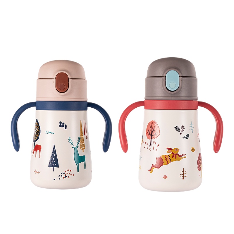 迪乐贝尔奇幻森林两用儿童保温杯