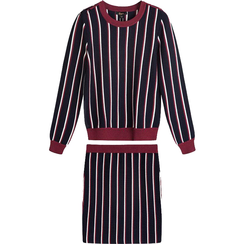 拉夏贝尔candie’s秋季女装新款气质chic风时尚两件套装女30074171