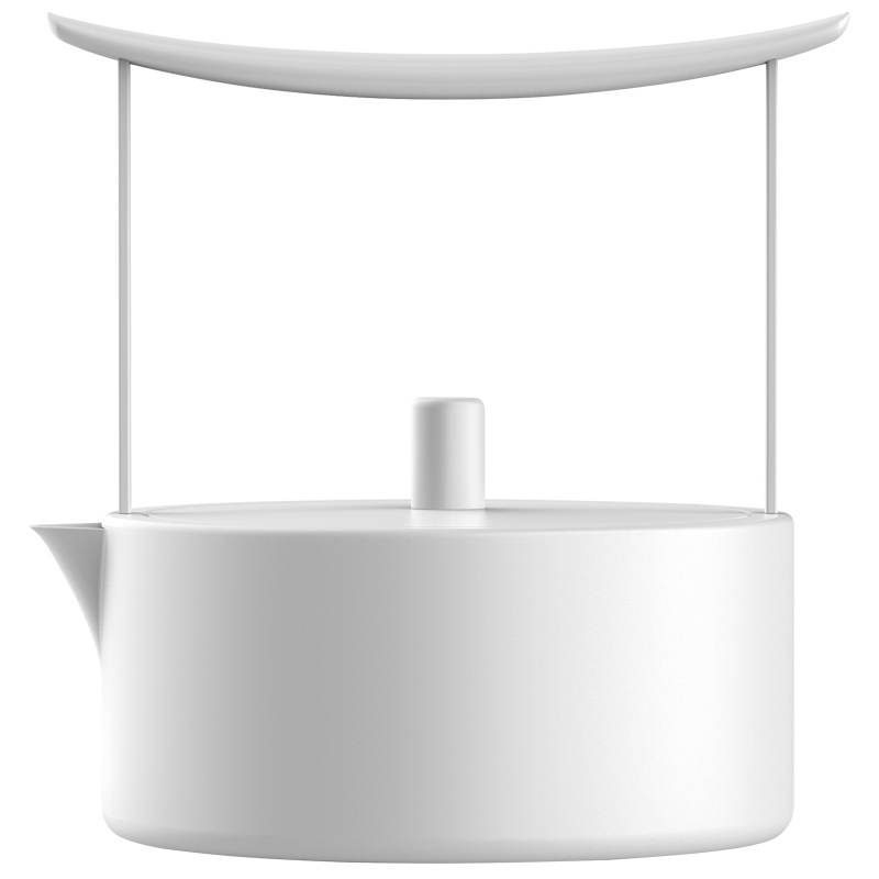 [苏宁自营]三界茶具 西壶电陶炉复古烧水壶 简约创意不锈钢煮茶壶家用泡茶烧水煮茶器迷你壶(白色)