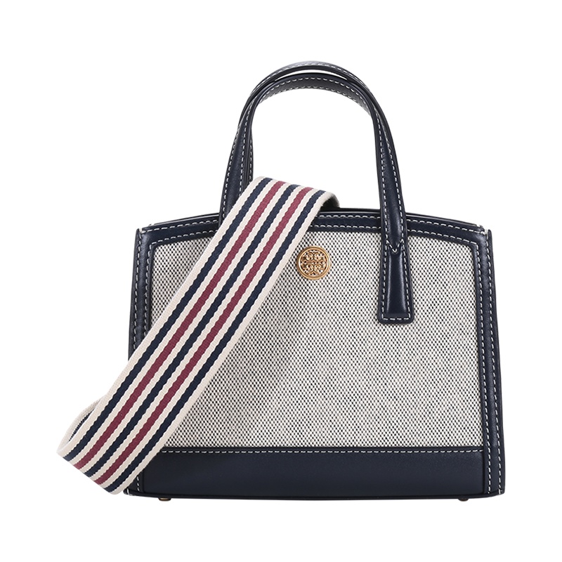 托里·伯奇 TORY BURCH TB女包 WALKER系列织物/牛皮革手提单肩斜挎包迷你款 79409