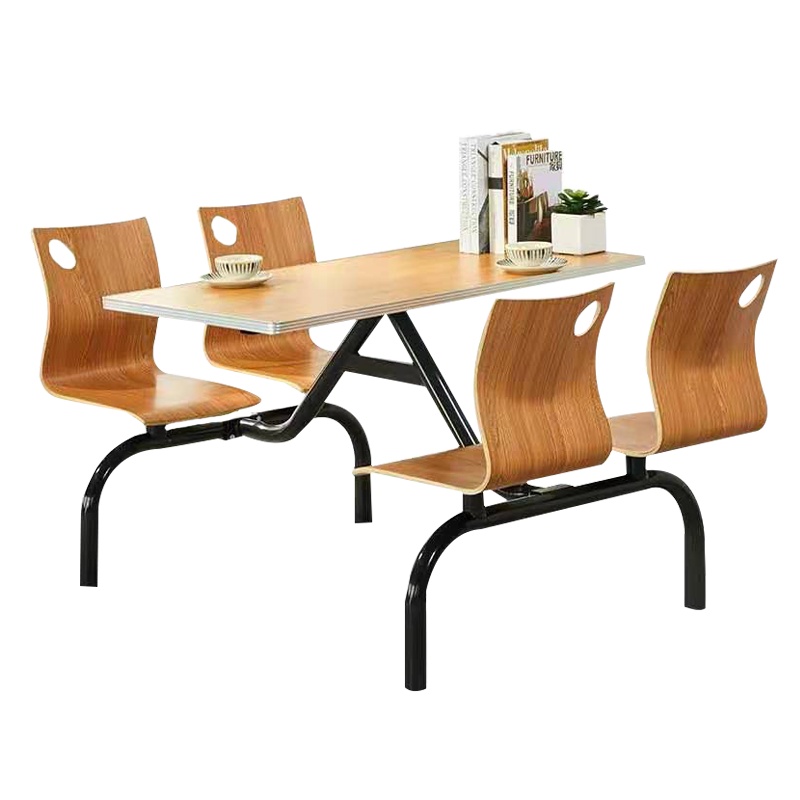 匡大 餐桌椅食堂餐厅桌椅组合桌1.2米桌一桌四椅 4人位