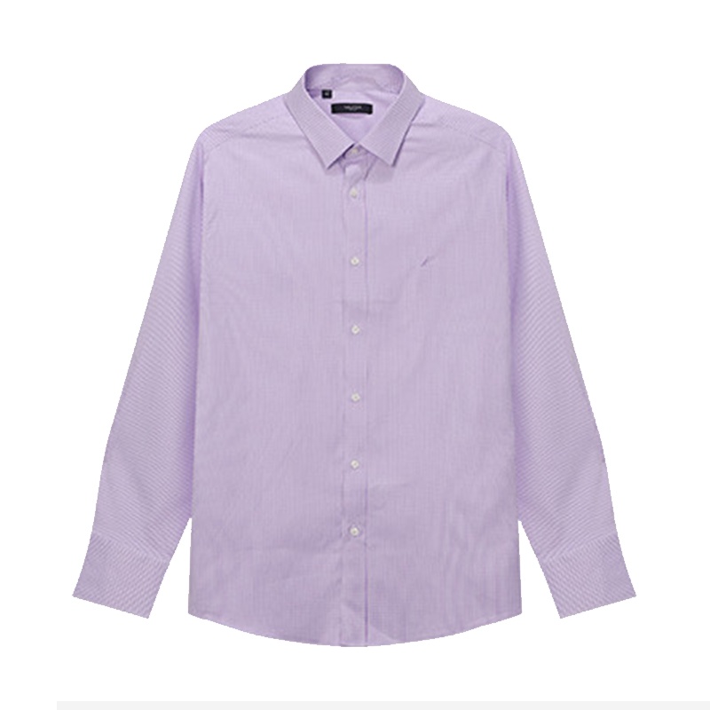 诺帝卡/NAUTICA TAILORED衬衫男士细格职业正装长袖衬衫