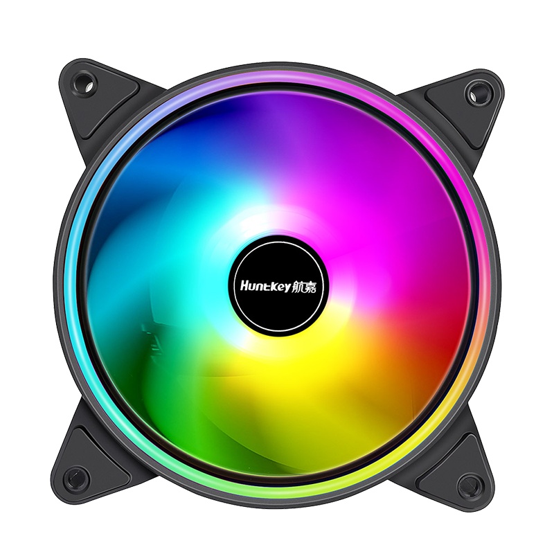 IPASON/攀升 航嘉台式炫光静音光轮电脑机箱风扇12cm机箱散热风扇 彩虹光轮风扇散热器