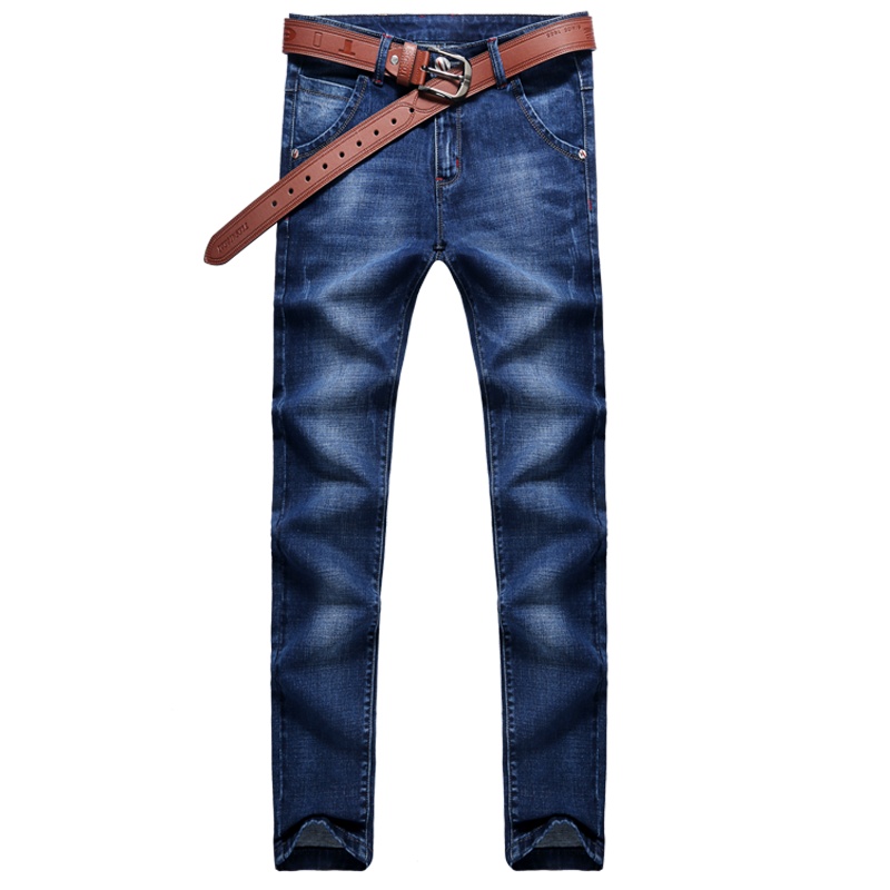 卡帝乐鳄鱼(CARTELO)牛仔裤男春秋新款中青年个性修身小脚裤百搭长裤男