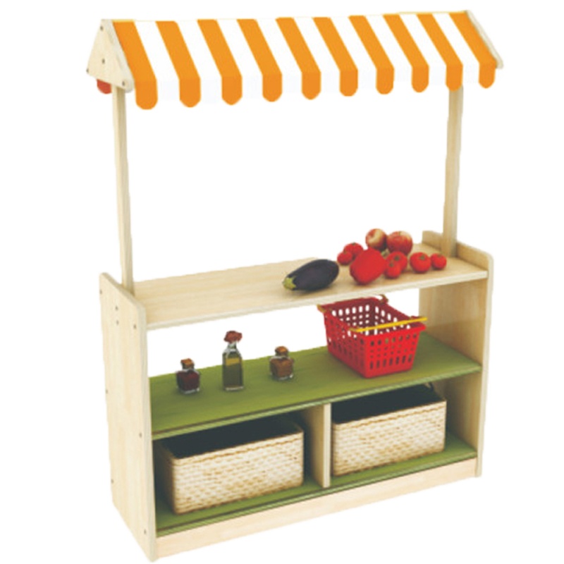 幼儿园儿童玩具柜橡木贩卖台80*30*135cm