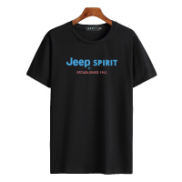 JEEP吉普圆领T恤男短袖2021新品薄款休闲体恤宽松打底衫半袖上衣