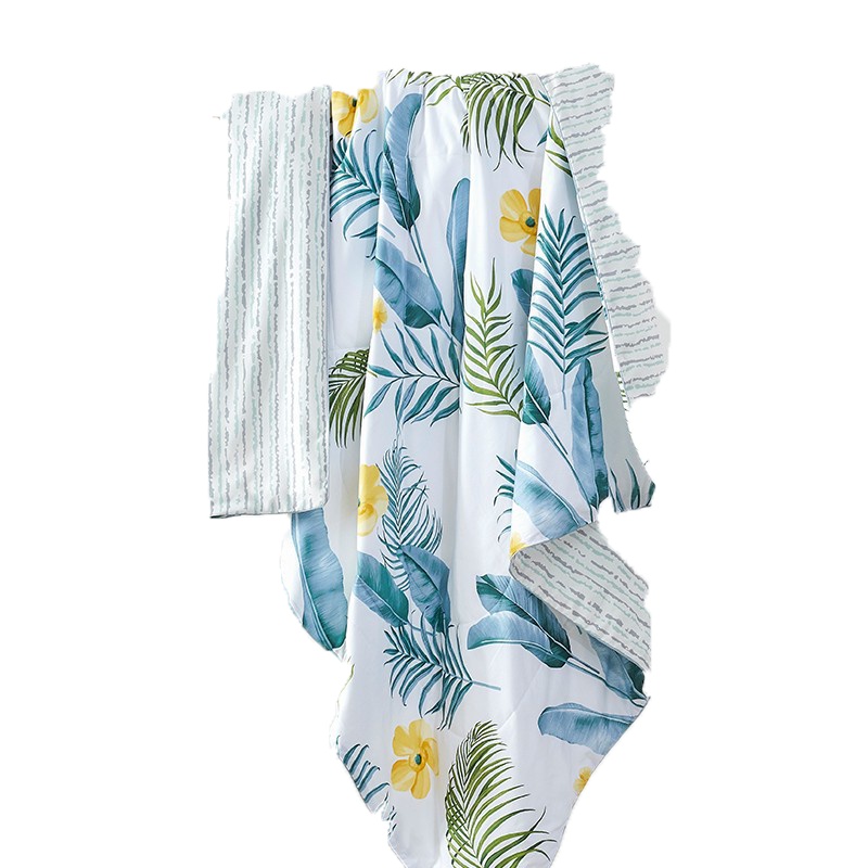 梦洁家纺 抑菌可水洗空调被 单双人夏凉被透气清爽薄被褥子tg 叶绿 150*200cm