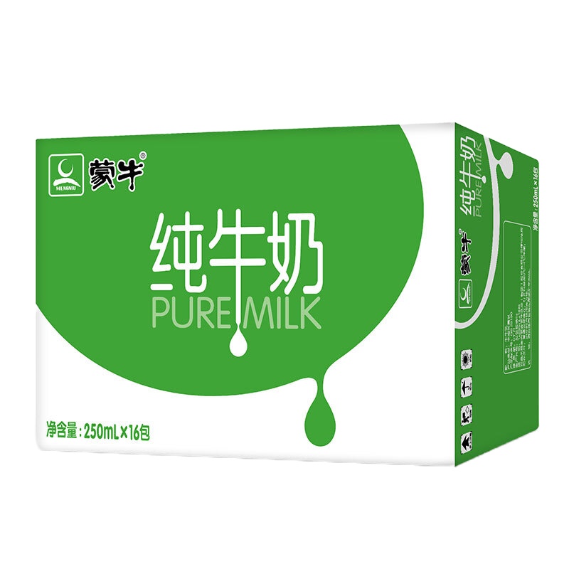 蒙牛 纯牛奶 PURE MILK 250ml16 礼盒装