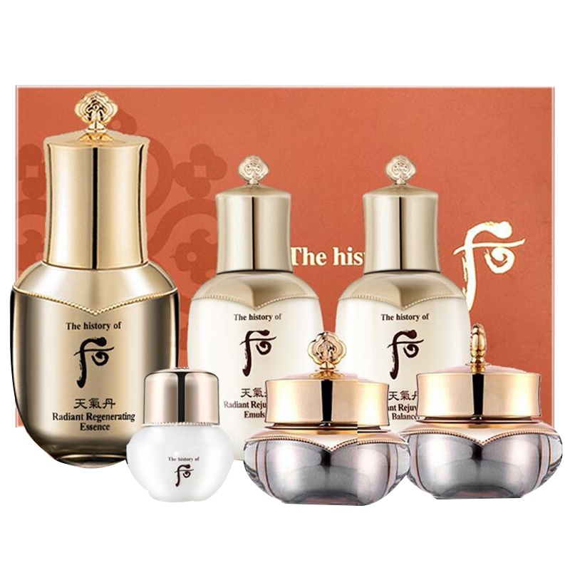 后Whoo 天气丹花献光彩紧颜六件套78ml套装旅行装 中小样 面部护肤套装礼盒