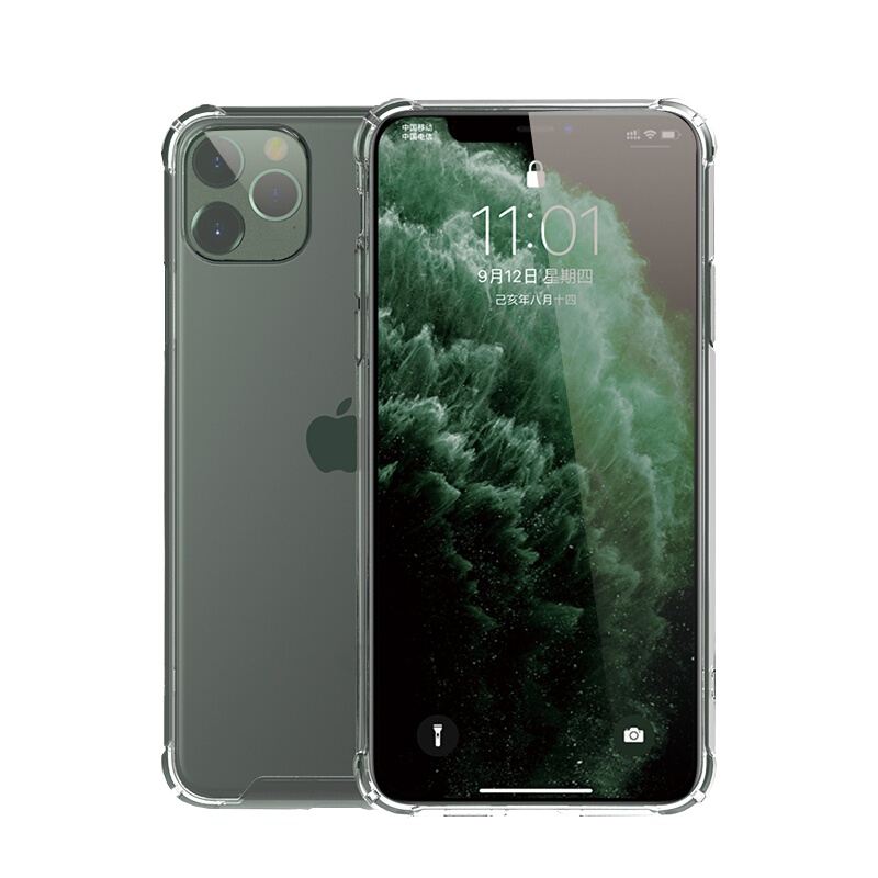 ESCASE 苹果11promax手机壳硅胶保护套透明全包气囊防摔壳创意潮牌男女款德国拜耳进口TPU抗黄 高透