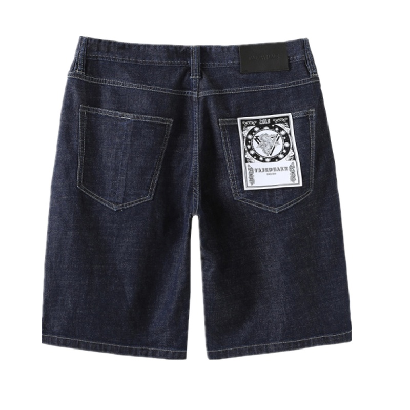 马克华菲牛仔短裤男潮夏季新款直筒休闲时尚个性口袋宽松五分裤