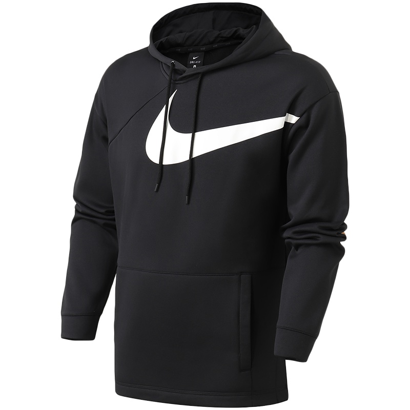 耐克男装卫衣时尚连帽针织加绒保暖休闲运动服AJ9264 L AJ9264-010黑+白