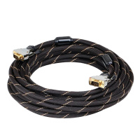 秋叶原(CHOSEAL) HS0005 秋叶原VGA(3+6)带屏蔽网带磁环5米线