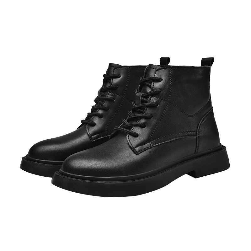 卡帝乐鳄鱼 (CARTELO) 马丁靴女舒适牛皮时尚女靴英伦风百搭时尚休闲鞋女鞋复古机车短靴子