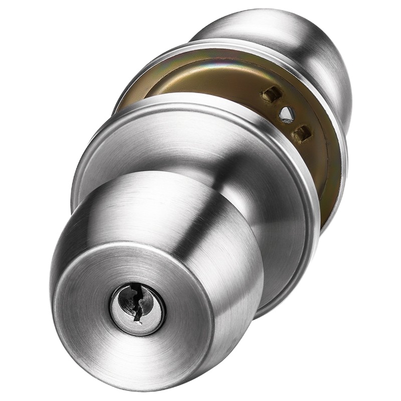 房间球锁室内门球形锁木门把手锁卧室门锁卫生间通用型防盗门锁 三杆式球形锁（可调节中心距）2个装