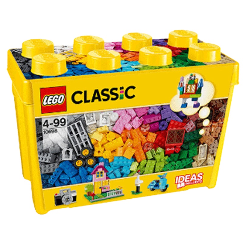 (外观变形,介意勿拍)790粒桶装LEGO乐高 Classic经典创意系列拼插玩具 10698 大号积木盒4岁+
