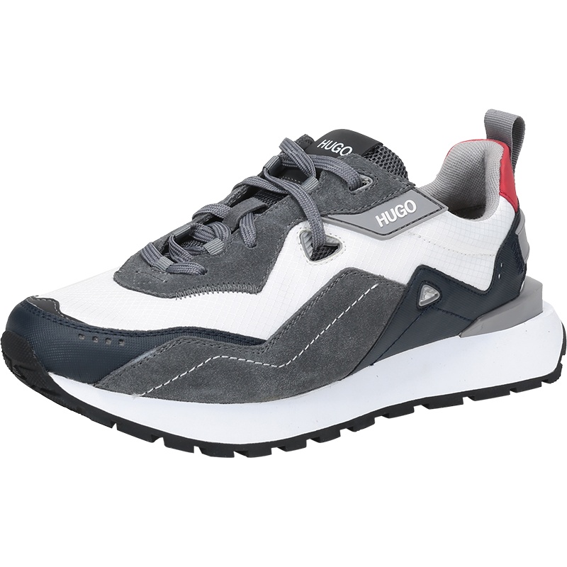HUGO BOSS 雨果博斯 男士 织物配皮系带休闲运动鞋 50445689