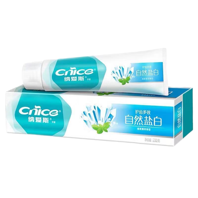 WQSC纳爱斯盐白牙膏200g*4支