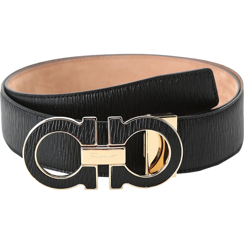 Ferragamo 菲拉格慕 男士 牛皮板扣式双面皮带腰带67A160