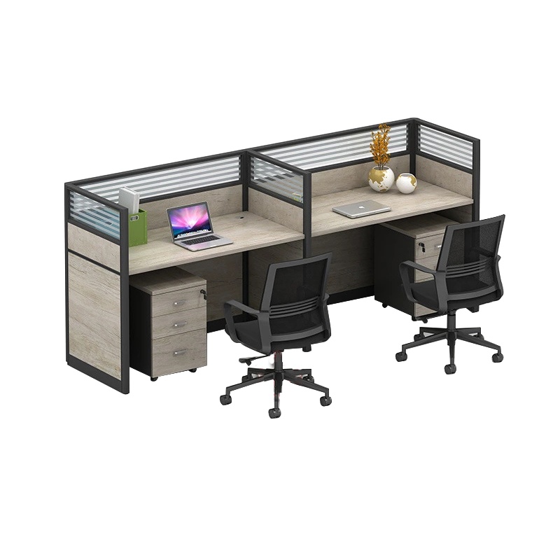 全简职员办公桌办公室职员桌屏风办公桌员工桌电脑桌一字型二人位