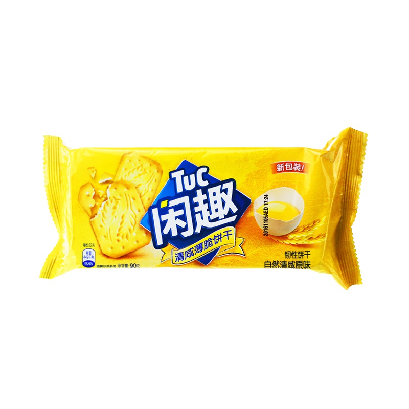 闲趣 韧性饼干 自然清咸原味90g