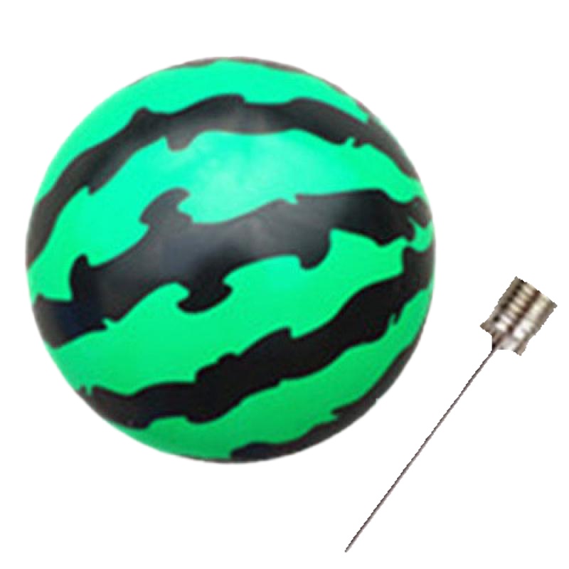 皮球儿童玩具幼儿充气玩具球宝宝球类玩具手抓球西瓜球玩具羊角球 西瓜+刺刺+手柄送气筒气针