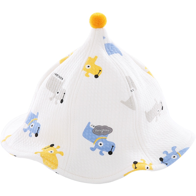 Aengbay 婴儿太阳帽女婴幼儿春秋遮阳帽网红韩版可爱男宝宝鱼夫帽