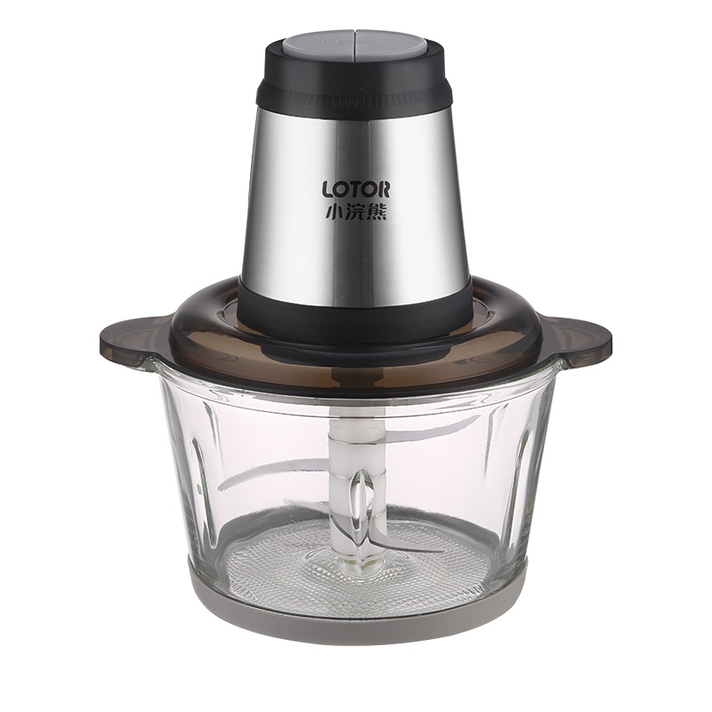 小浣熊绞肉机QSJ-8 家用2L全钢轴心电动小型搅拌蒜泥饺馅料切碎菜打挍肉末剁辣椒器搅拌机