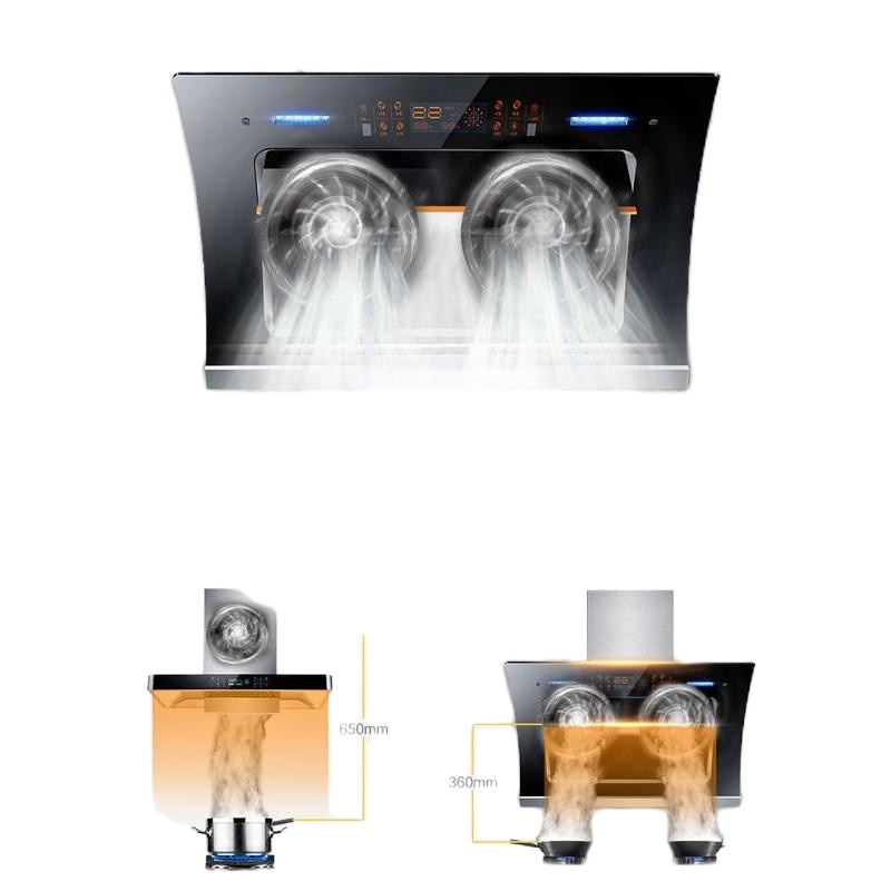 樱舞双电机油烟机自动清洗抽油烟机家用壁挂侧吸式吸油烟机特价 83cm双电机(清洗配置